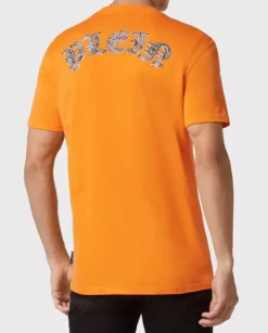 Pomarańczowy t-shirt z wzorem Paisley Teddy Bear