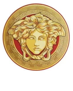 Porcelanowy podtalerz Medusa Amplified Golden Coin