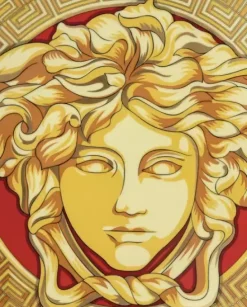 Porcelanowy podtalerz Medusa Amplified Golden Coin