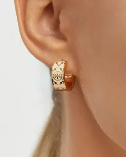 Pozłacane kolczyki z monogramem
