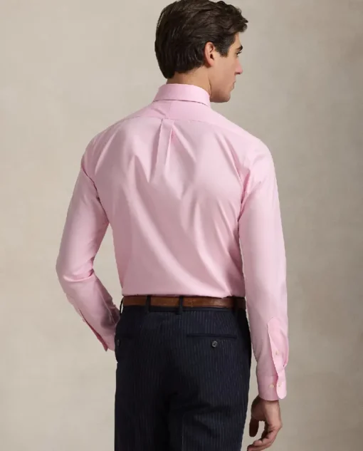 Różowa bawełniana koszula Slim Fit