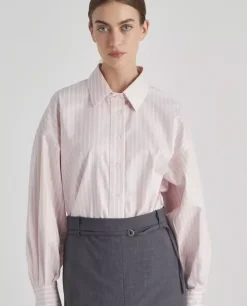 Różowa koszula w paski Girlboss Sophia