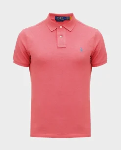 Różowa koszulka polo Custom Slim Fit