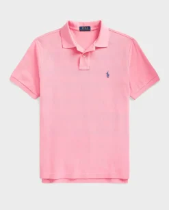 Różowa koszulka polo Custom Slim Fit