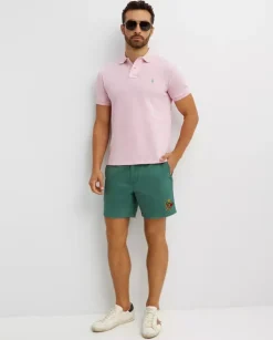 Różowa koszulka polo Custom Slim Fit