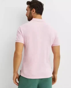 Różowa koszulka polo Custom Slim Fit