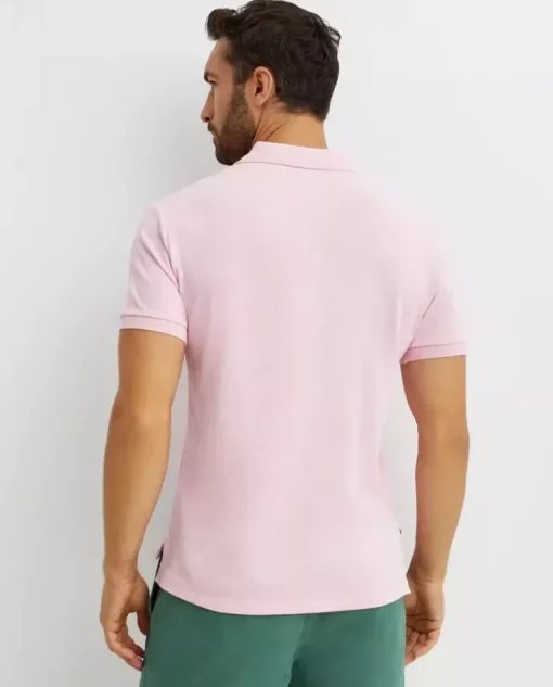 Różowa koszulka polo Custom Slim Fit