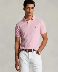 Różowa koszulka polo Slim Fit