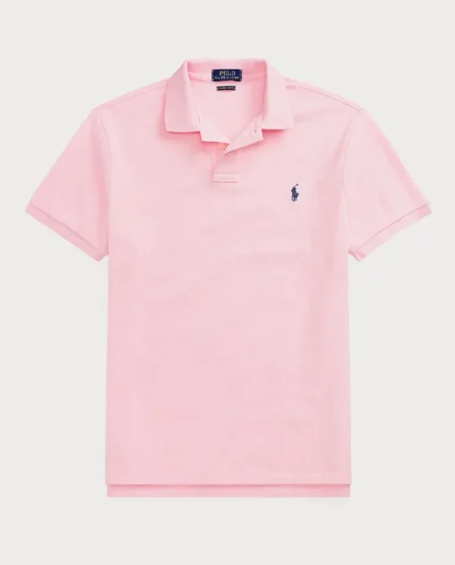 Różowa koszulka polo Slim Fit