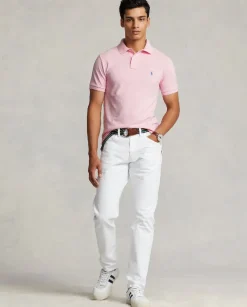 Różowa koszulka polo Slim Fit