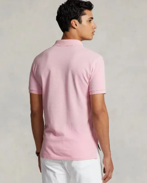 Różowa koszulka polo Slim Fit