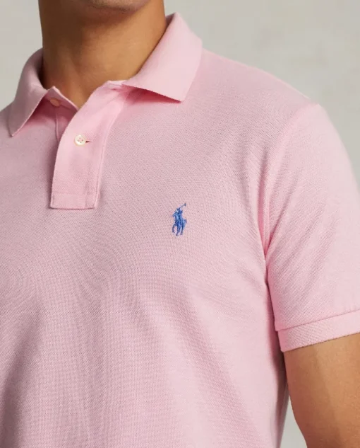 Różowa koszulka polo Slim Fit