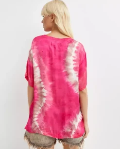 Różowa koszulka Tie dye