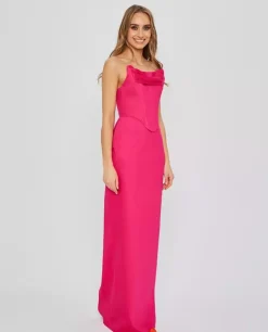 Różowa spódnica maxi Bella