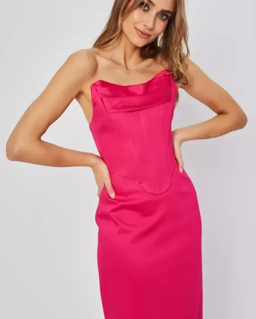 Różowa spódnica maxi Bella