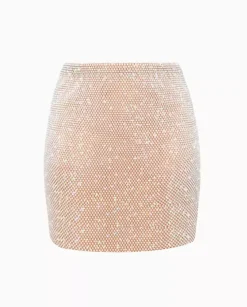 Różowa spódnica mini z kryształów Diamond
