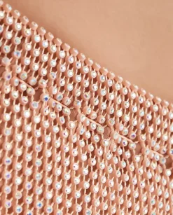 Różowa spódnica mini z kryształów Diamond