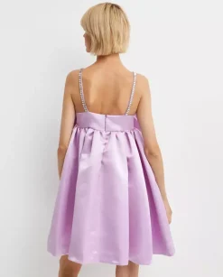 Różowa sukienka Robe z kokardką
