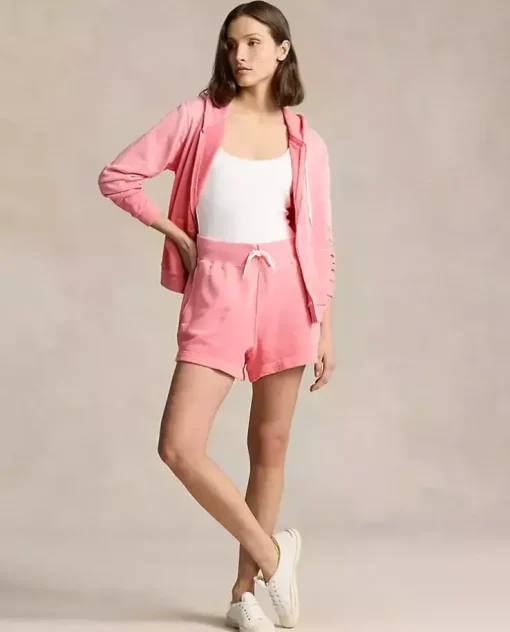Różowe bawełniane shorty