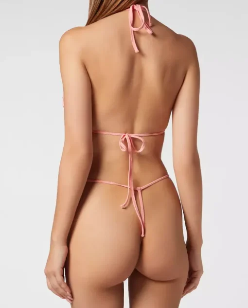 Różowe bikini z kryształami