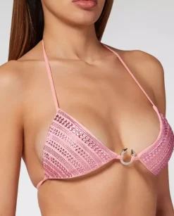 Różowe bikini z kryształami