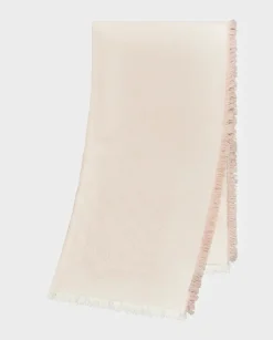 Różowy żakardowy szal z monogramem