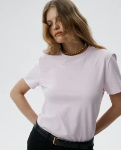 Różowy bawełniany t-shirt Essenza