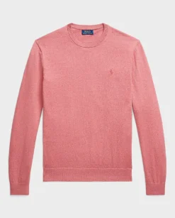 Różowy sweter z logo