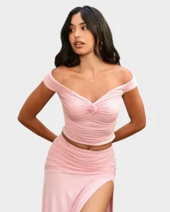 Różowy top z różą Cindy