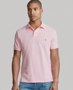 Różowy t-shirt polo Classic Fit