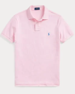 Różowy t-shirt polo Classic Fit