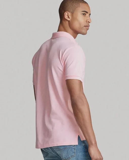 Różowy t-shirt polo Classic Fit