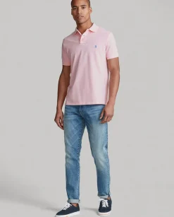 Różowy t-shirt polo Classic Fit