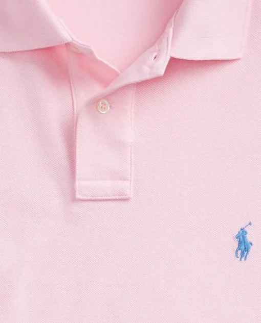 Różowy t-shirt polo Classic Fit