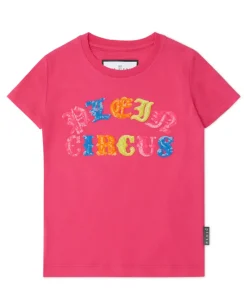 Różowy T-shirt z aplikacją