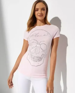 Różowy t-shirt z czaszką Sexy Pure