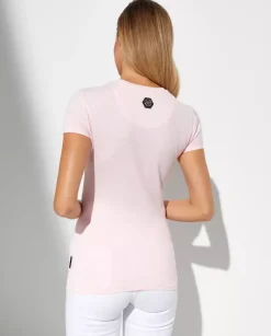 Różowy t-shirt z czaszką Sexy Pure