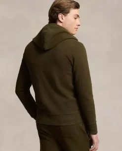 Rozpinana zielona bluza z kapturem