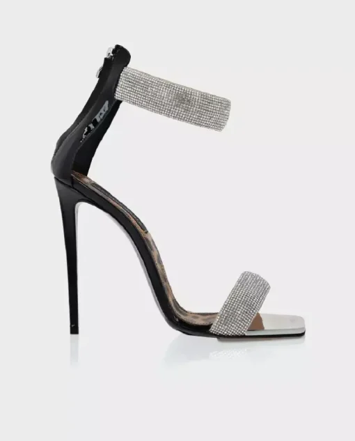 Sandały na szpilce z kryształami Hi-Heels Crystal
