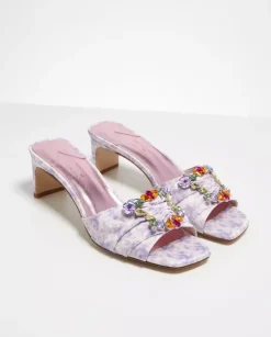 Satynowe mule SOPHIA WEBSTER X LOVE SHACK FANCY