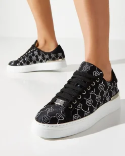 Satynowe sneakersy Lo-Top z monogramem