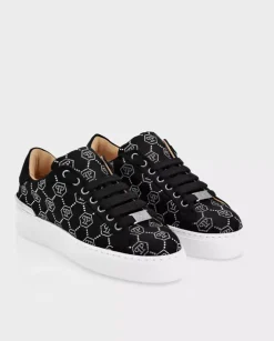 Satynowe sneakersy Lo-Top z monogramem