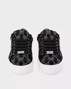 Satynowe sneakersy Lo-Top z monogramem
