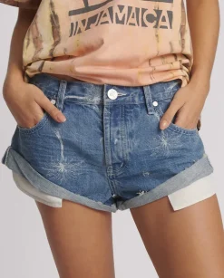 Shorty jeansowe z niskim stanem