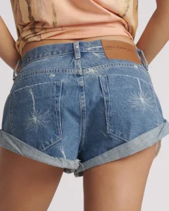 Shorty jeansowe z niskim stanem