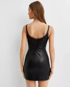 Skórzana sukienka mini