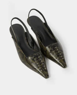 Skórzane czółenka Rock Pumps Python