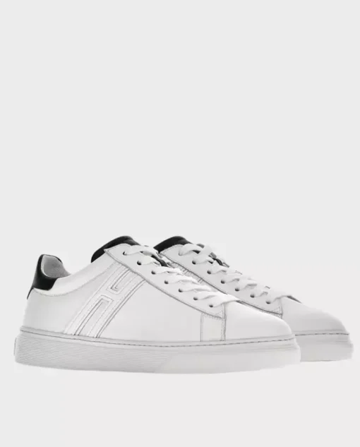 Sneakersy z czarnymi detalami H365