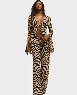 Spodnie z printem Amal Zebra