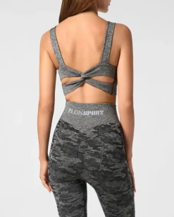 Sportowy top moro z logo